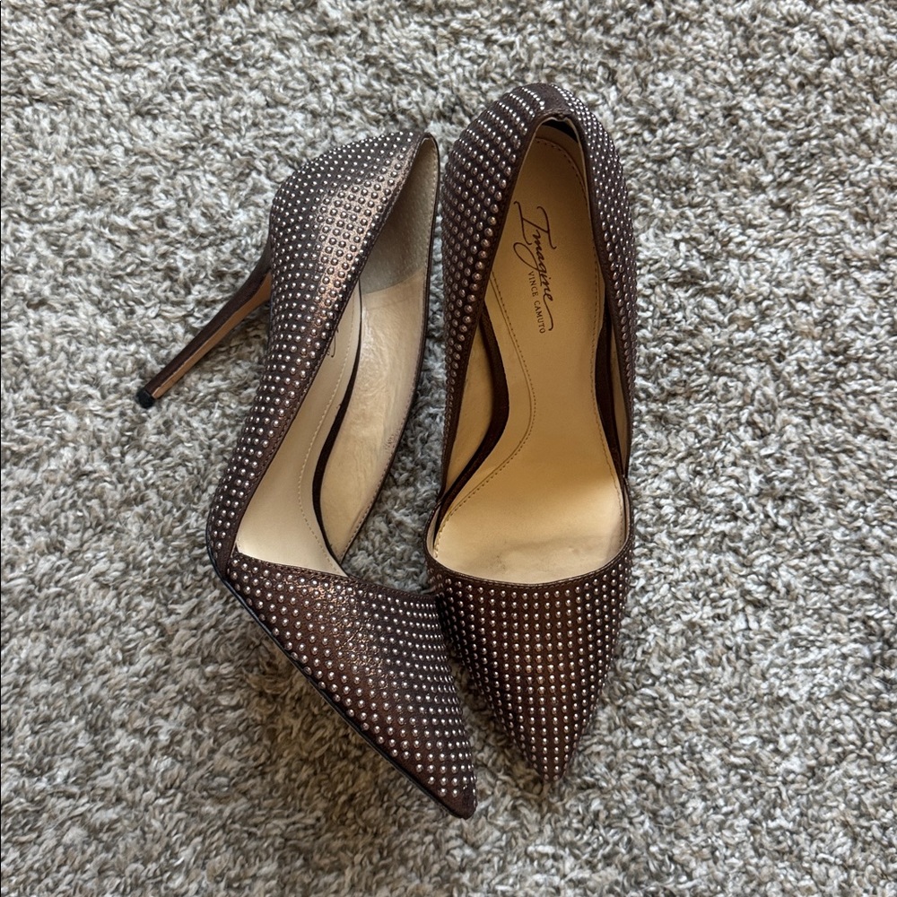 Vince camuto- Brown Studded High Heels